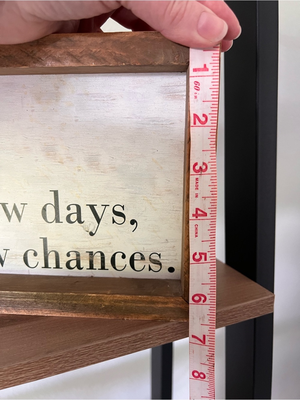 Hobby Lobby 365 New Days New Chances Rustic Wood Framed Sign - Farmhouse Decor - Picture 8 of 8